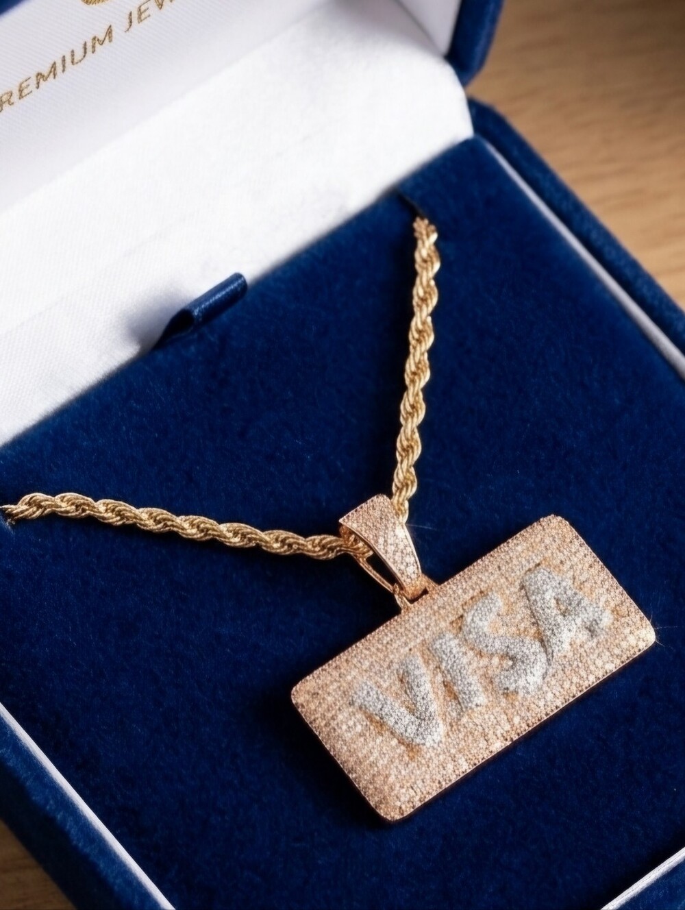 Icey Gold Visa Pendant